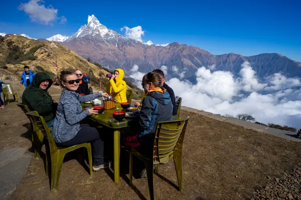 Clear view of Machhapuchhre from Badal Danda ridge
